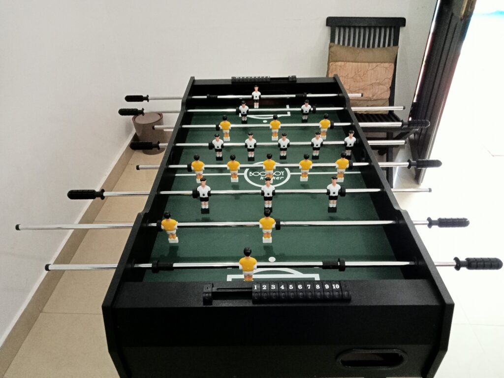 Play foosball at Brick Castle